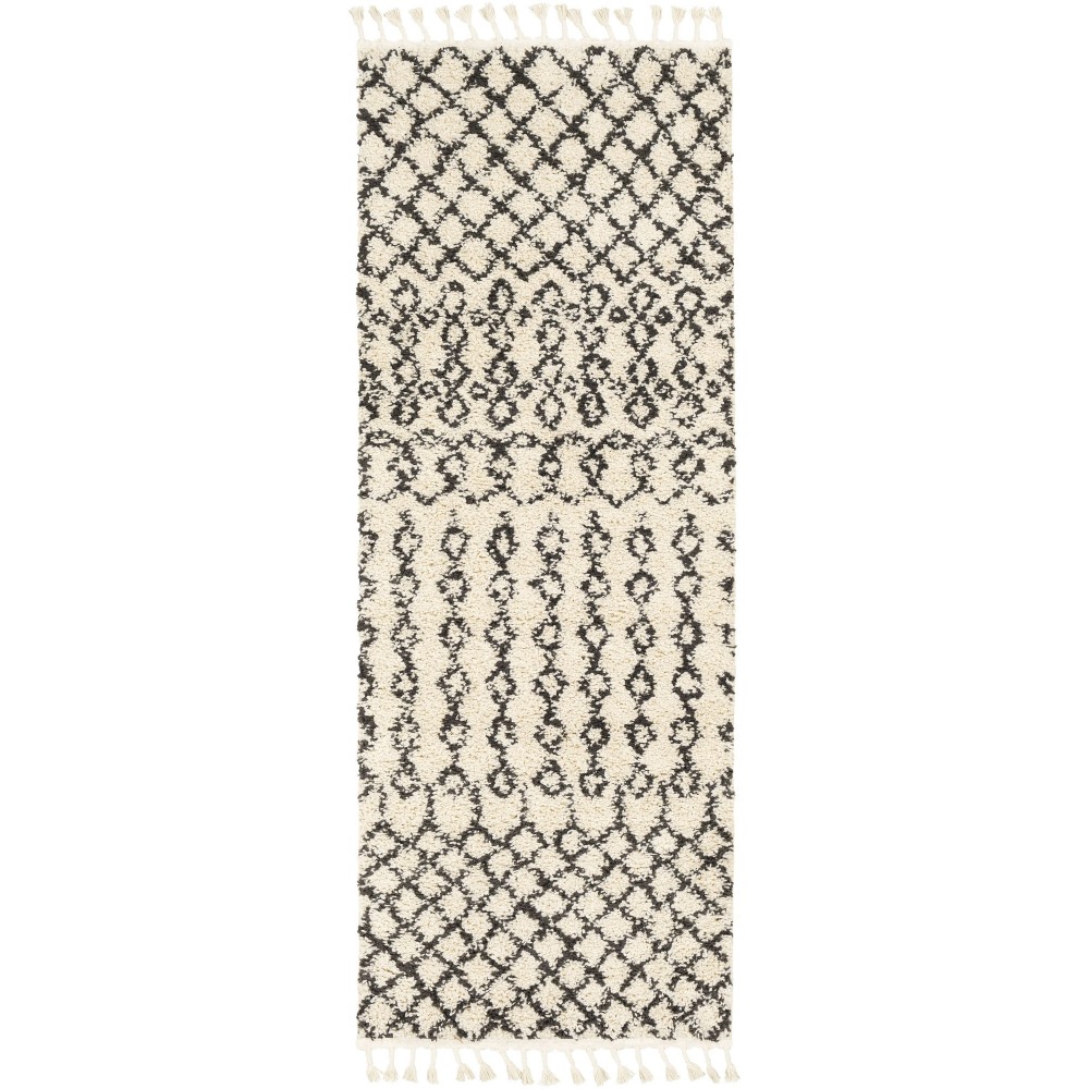 Surya Berber Shag Charcoal Rug 2'7" X 7'3"