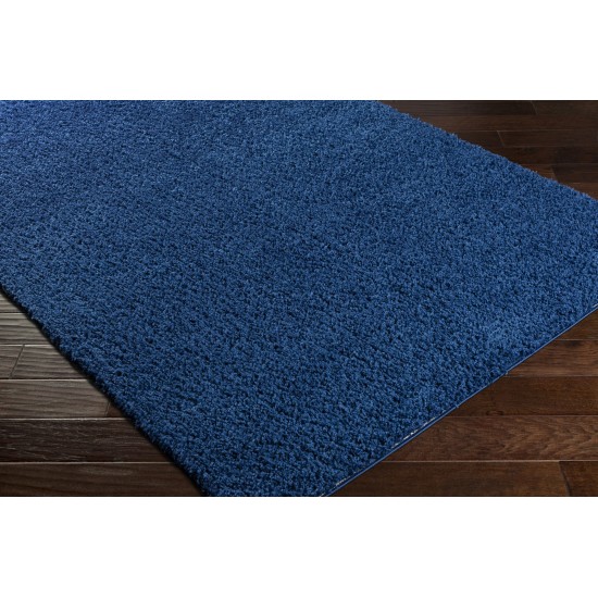 Surya Bliss Shag Dark Blue Rug 2'6" X 8'