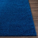 Surya Bliss Shag Dark Blue Rug 2'6" X 8'