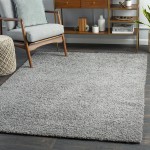 Surya Bliss Shag Gray Rug 5'3" X 7'