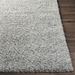 Surya Bliss Shag Gray Rug 5'3" X 7'