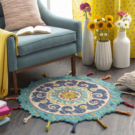 Surya Bonifate Bft-1028 Teal Rug 8' Round