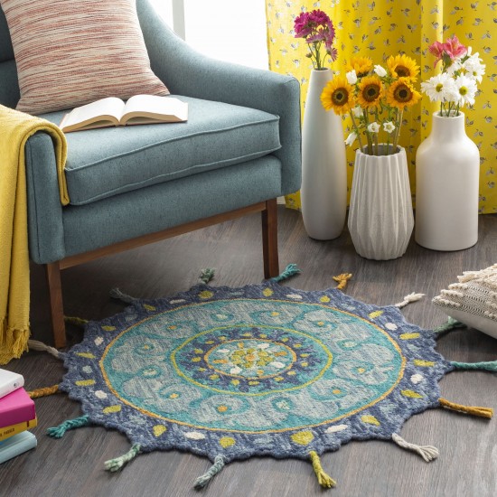 Surya Bonifate Bft-1029 Teal Rug 8' Round