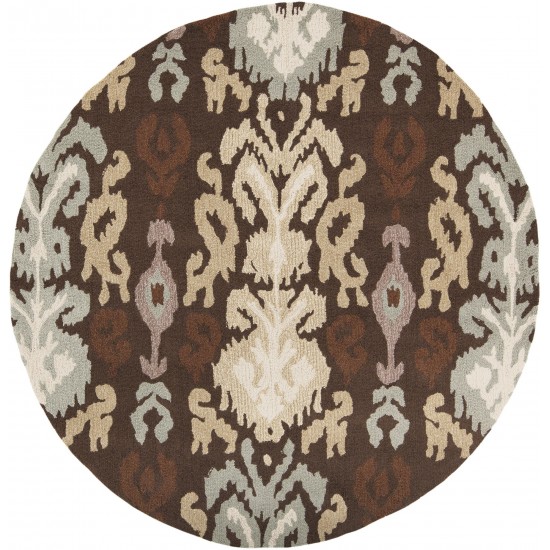 Surya Brentwood Dark Brown Rug 6' Round