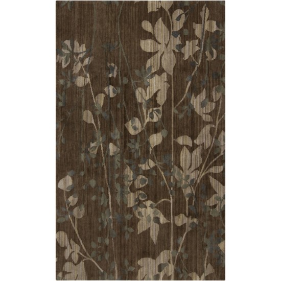 Surya Brocade Brc-1003 Dark Brown Rug 5' X 8'