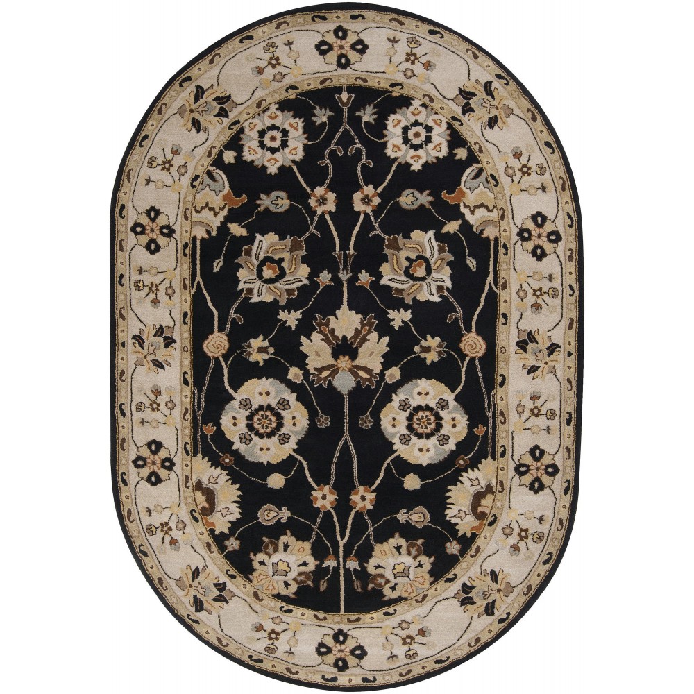 Surya Caesar Black Rug 6' X 9' Oval