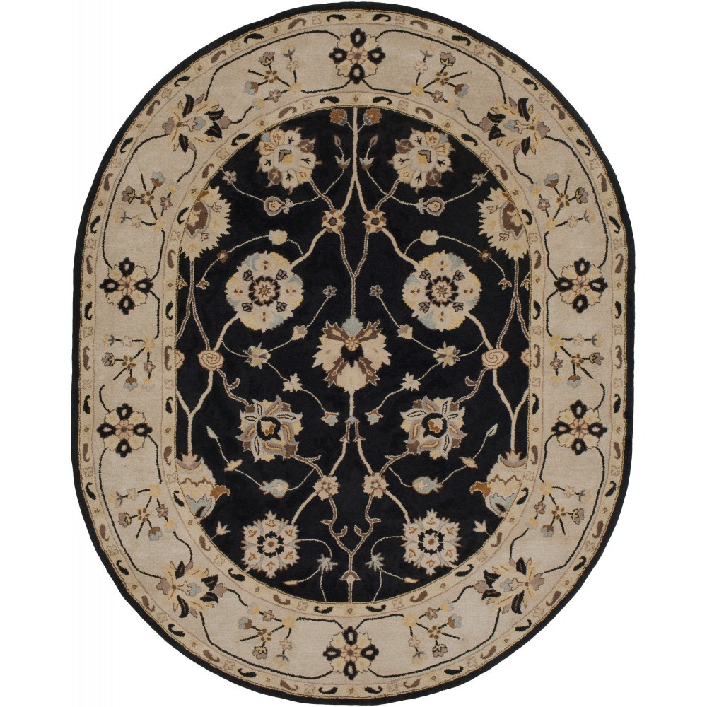 Surya Caesar Black Rug 8' X 10' Oval Surya Caesar Black Rug 8' X 10' Oval