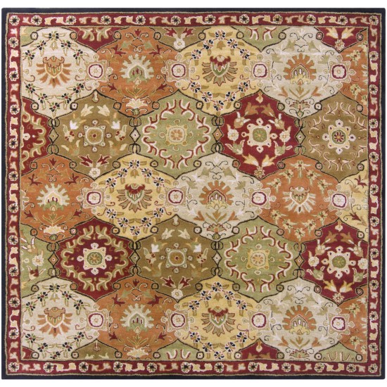 Surya Caesar Cae-1034 Brick Red Rug 9'9" Square