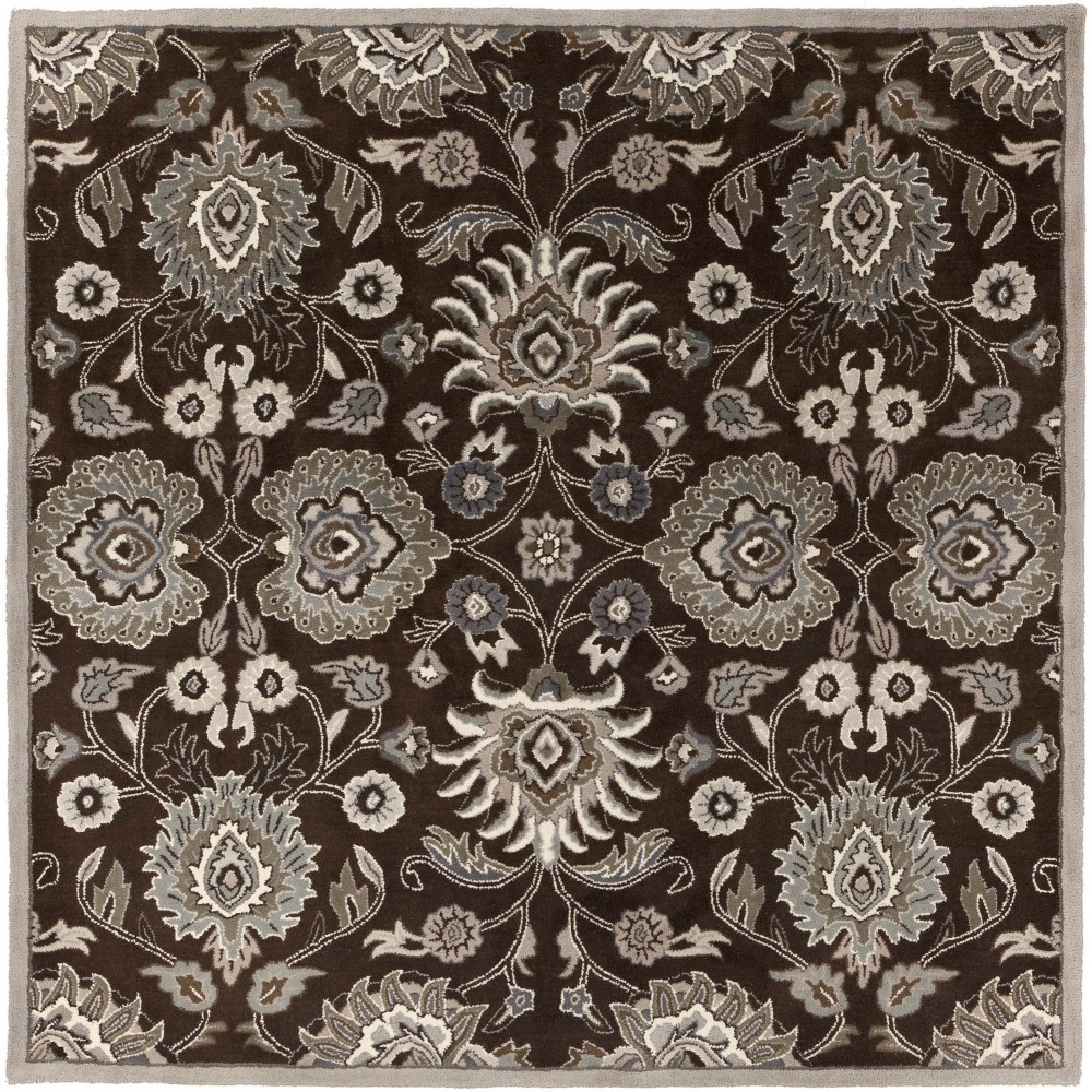 Surya Caesar Dark Brown Rug 9'9" Square