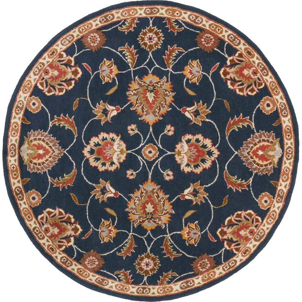 Surya Caesar Ink Blue Rug 9'9" Round Surya Caesar Ink Blue Rug 9'9" Round