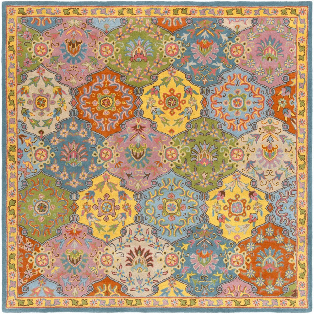 Surya Caesar Cae-1194 Brick Red Rug 9'9" Square Surya Caesar Cae-1194 Brick Red Rug 9'9" Square