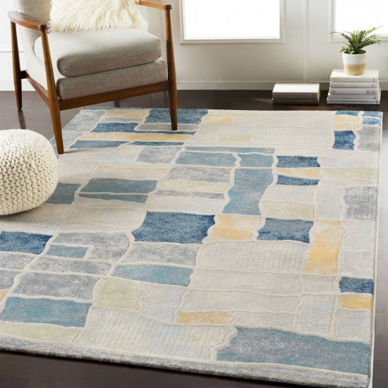 Surya Cash Teal Rug 2' X 2'11"