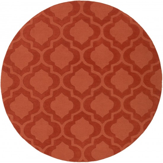 Surya Central Park Brick Red Rug 7'9" Round