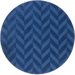 Surya Central Park Dark Blue Rug 9'9" Round