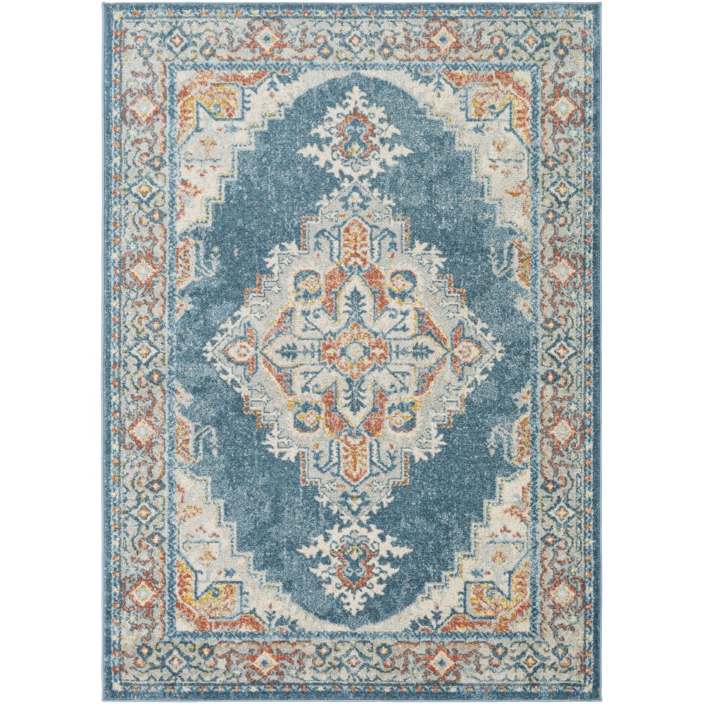 Surya Chester Teal Rug 5'3" X 7'3" Surya Chester Teal Rug 5'3" X 7'3"