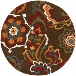 Surya Cosmopolitan Dark Brown Rug 8' Round