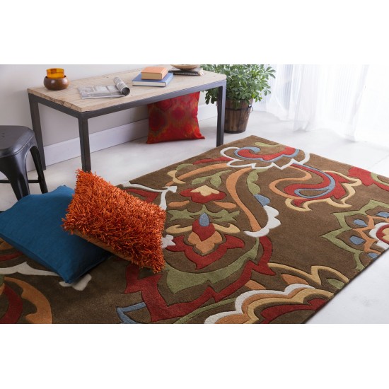 Surya Cosmopolitan Dark Brown Rug 8' Round