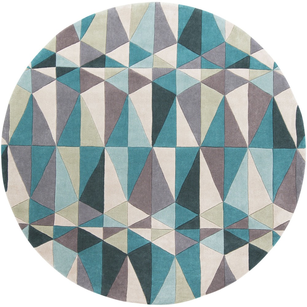 Surya Cosmopolitan Cos-9169 Teal Rug 8' Round