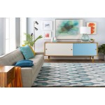 Surya Cosmopolitan Cos-9175 Teal Rug 8' Round