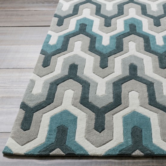 Surya Cosmopolitan Cos-9175 Teal Rug 8' Round