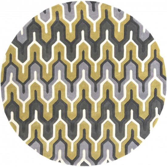 Surya Cosmopolitan Mustard Rug 8' Round