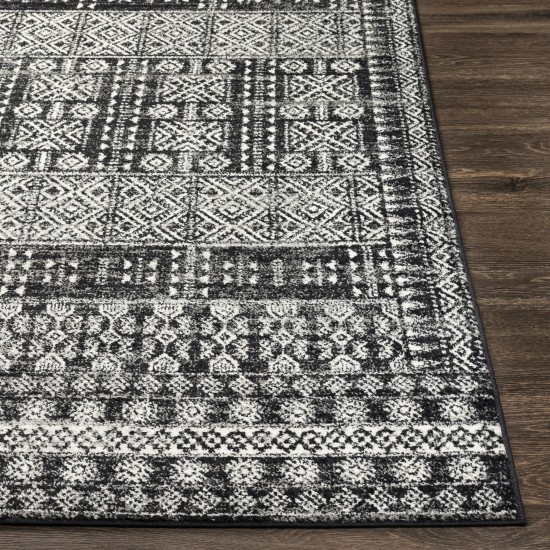 Surya Elaziz Black Rug 2'7" X 7'6"