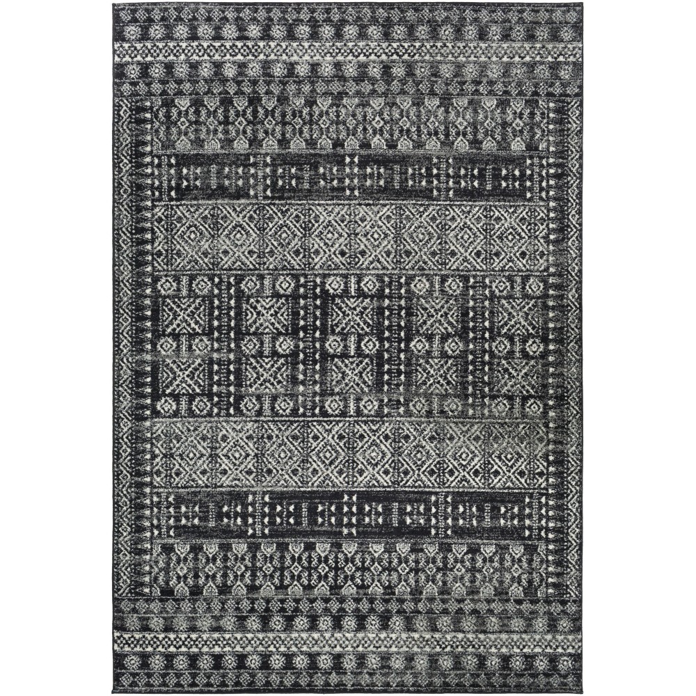 Surya Elaziz Black Rug 5'3" X 7'6"