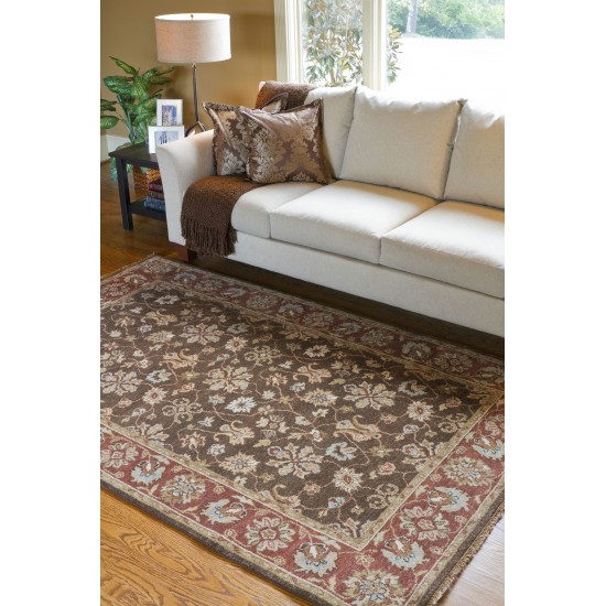 Surya Estate Est-10506 Dark Brown Rug 5' X 8'