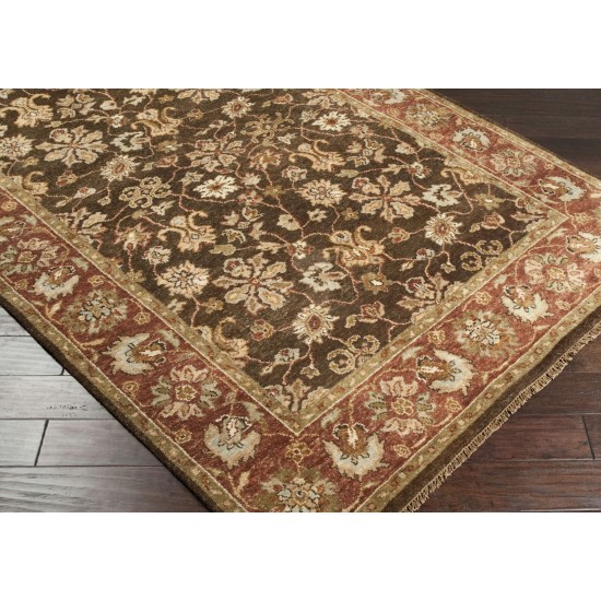 Surya Estate Est-10506 Dark Brown Rug 5' X 8'