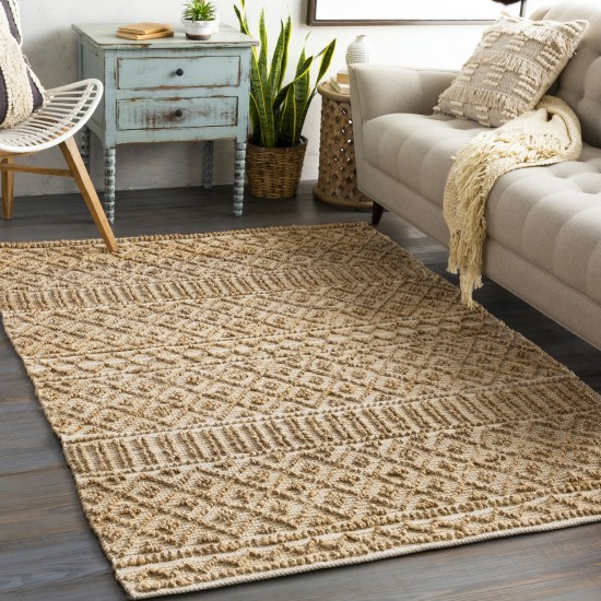 Surya Farmhouse Naturals Light Brown Rug 6' X 9'