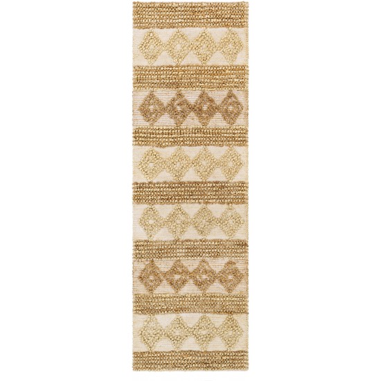 Surya Farmhouse Naturals Beige Rug 2'6" X 8'