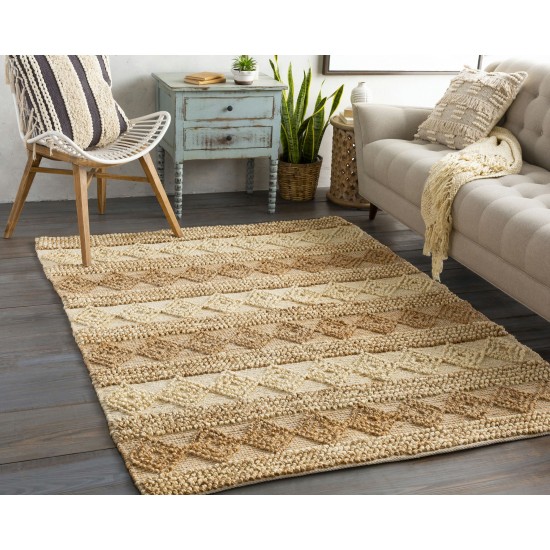 Surya Farmhouse Naturals Beige Rug 2'6" X 8'