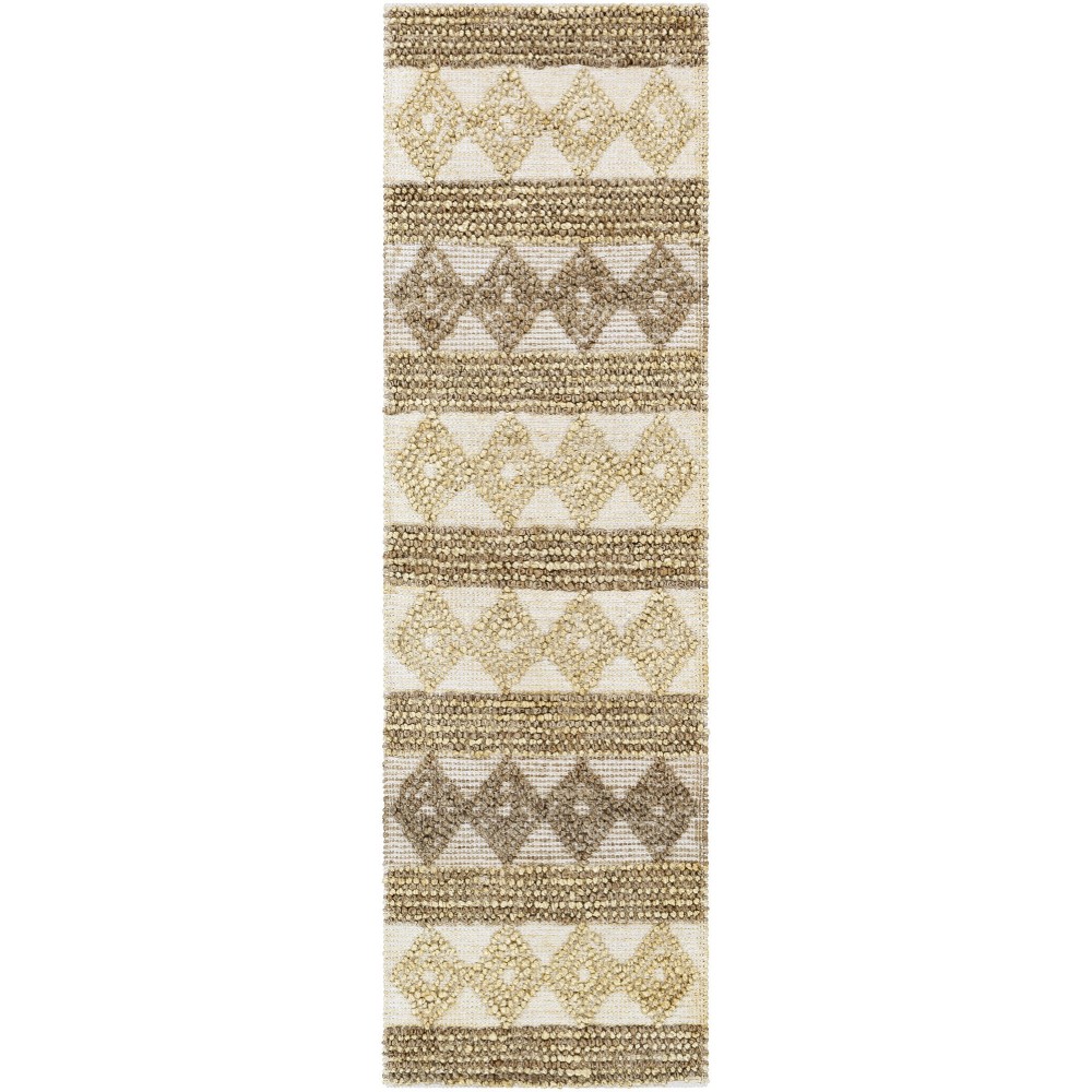 Surya Farmhouse Naturals Light Brown Rug 2'6" X 8' Surya Farmhouse Naturals Light Brown Rug 2'6" X 8'