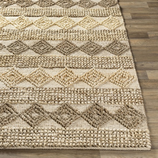 Surya Farmhouse Naturals Light Brown Rug 2'6" X 8'