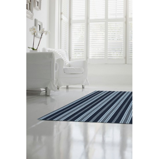 Surya Farmhouse Stripes Pale Blue Rug 2' X 3'