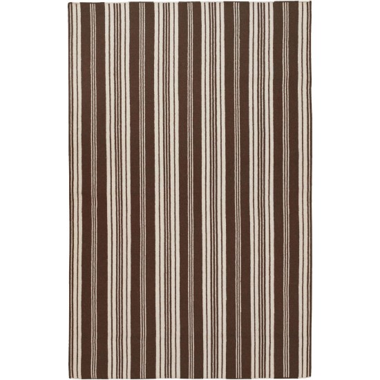 Surya Farmhouse Stripes Beige Rug 5' X 8'