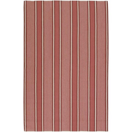 Surya Farmhouse Stripes Rose Rug 5' X 8'