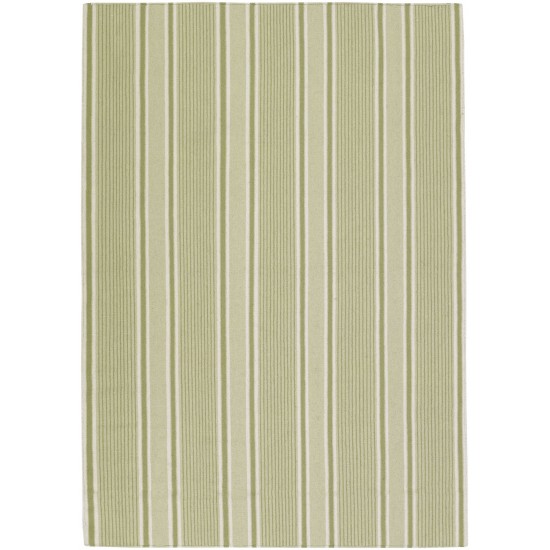 Surya Farmhouse Stripes Light Green Rug 2' X 3'