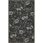 Surya Flor Black Rug 2' X 2'9"