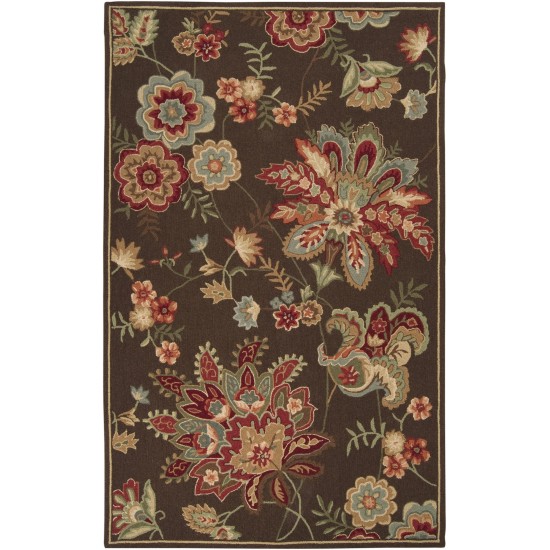 Surya Flor Dark Brown Rug 2' X 2'9"