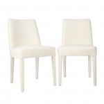Wilson Mid-Century Modern Upholstered Vintage Dining Chair (Set of 2) - Ivory