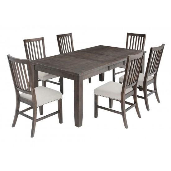 Willow Creek Rustic Distressed 78" Seven-Piece Dining Set