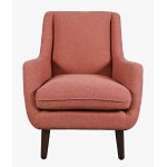 Theo Mid-Century Modern Contemporary Upholstered Accent Chair - Rose