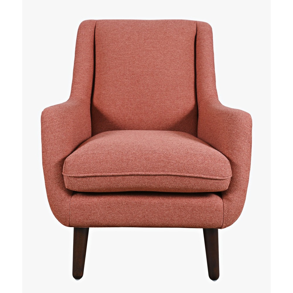 Theo Mid-Century Modern Contemporary Upholstered Accent Chair - Rose