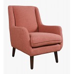 Theo Mid-Century Modern Contemporary Upholstered Accent Chair - Rose