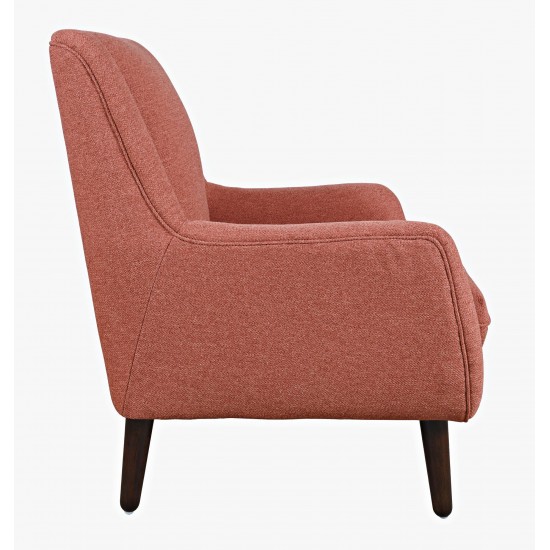 Theo Mid-Century Modern Contemporary Upholstered Accent Chair - Rose