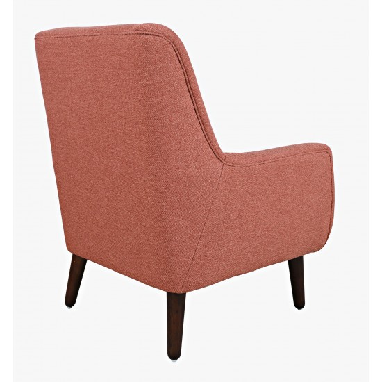 Theo Mid-Century Modern Contemporary Upholstered Accent Chair - Rose