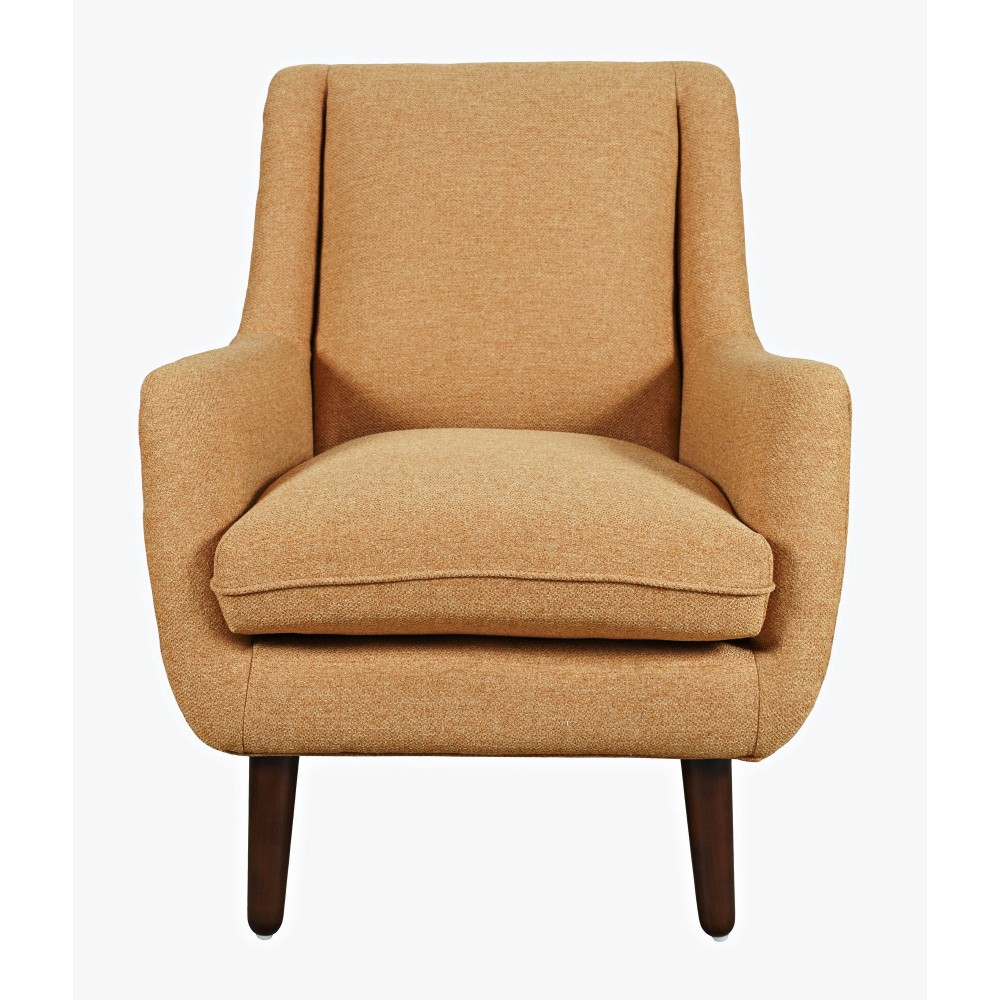 Theo Mid-Century Modern Contemporary Upholstered Accent Chair - Gold