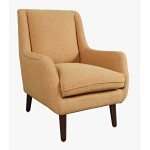 Theo Mid-Century Modern Contemporary Upholstered Accent Chair - Gold