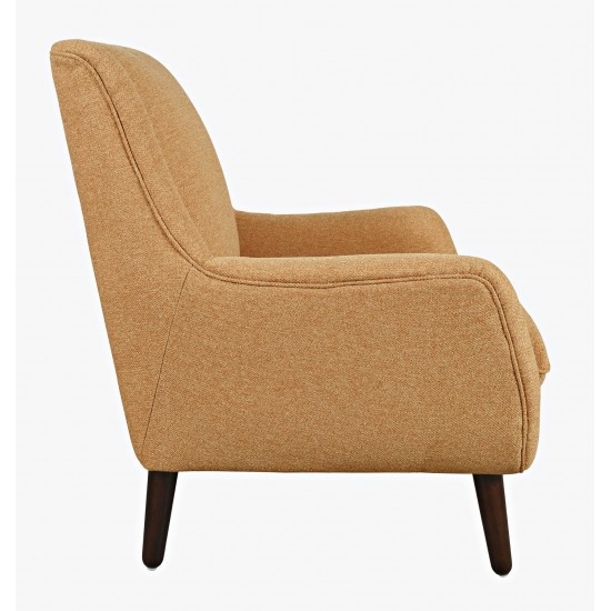 Theo Mid-Century Modern Contemporary Upholstered Accent Chair - Gold